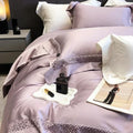 Axyaa Hollow-carved Queen Bedding Set in Lyocell with Cotton Sheets - High End Quality