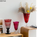 Axyaa Transparent Glass Vase Desk Decoration Goblet Shape for Hydroponics and Flower Arrangement