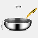 Axyaa Stainless Steel Honeycomb Wok Non-stick Pan for Induction Cookware