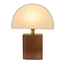 Nordic Solid Wood Table Lamp with Fabric Shade for Bedroom and Study by Axyaa