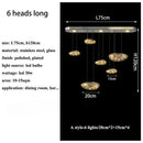 Axyaa Nordic Rrian Glass Chandelier - Luxury Living & Dining Room Pendent Light