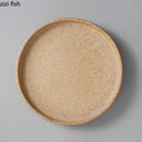Axyaa Ceramic Straight Edge Plate Set for Restaurant, Steak, Sushi, Pasta & Molecular Cuisine
