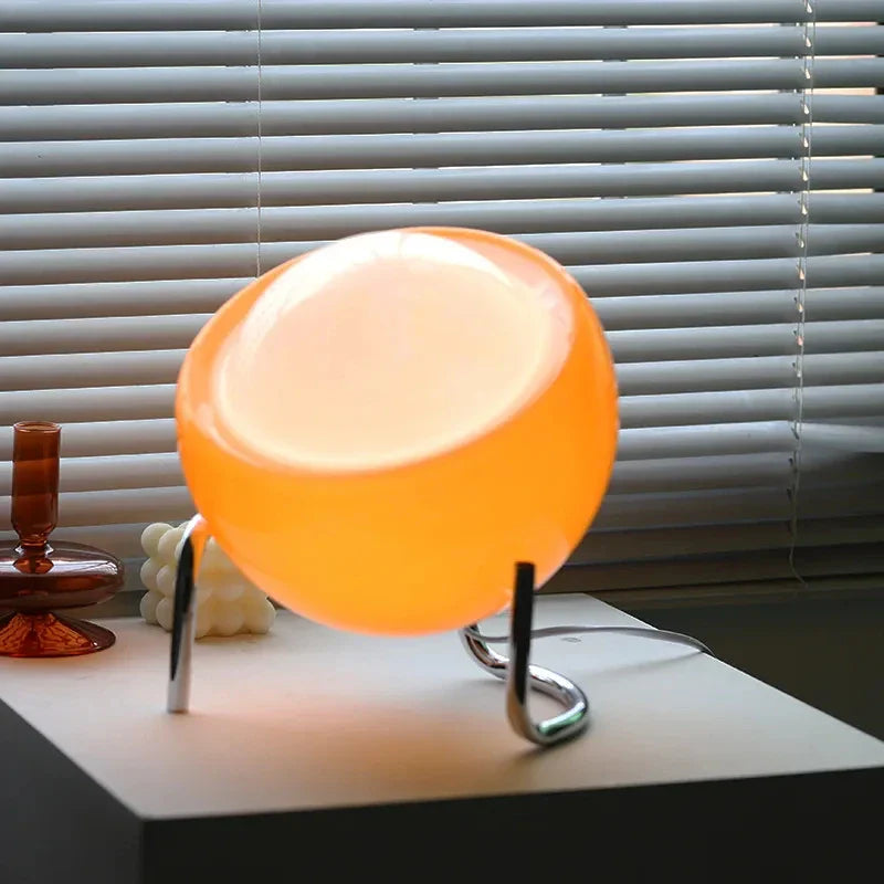 Axyaa Retro Glass Table Lamp for Bedroom and Living Room