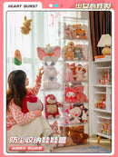 Axyaa Plush Dolls Storage Box: Transparent Showcase for Dustproof Display of Toys