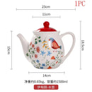 Axyaa Red Flower & Bird Ceramic Tableware Set