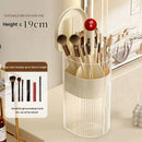 Axyaa Makeup Brush Holder with Dustproof Lid - Cosmetic Organizer for Vanity