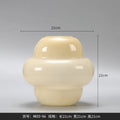 Cream Glass Vase Axyaa - Mid Century Modern Living Room Flower Decor