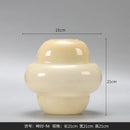 Cream Glass Vase Axyaa - Mid Century Modern Living Room Flower Decor