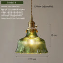 Axyaa Green Glass Pendant Light Modern Chandelier for Kitchen Island