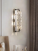 Axyaa Crystal LED Wall Lamp: Minimalist Luxury for Living Room & Bedroom