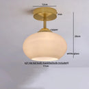 Axyaa Copper Glass LED Ceiling Lamp - Modern Indoor Lighting Fixtures