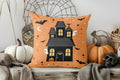 Axyaa Halloween Pumpkins & Witches Pillow Cover for Sofa, Bedroom, Car