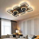 Nordic Ceiling Fan with LED Light Remote Control for Smart Living Room by Axyaa
