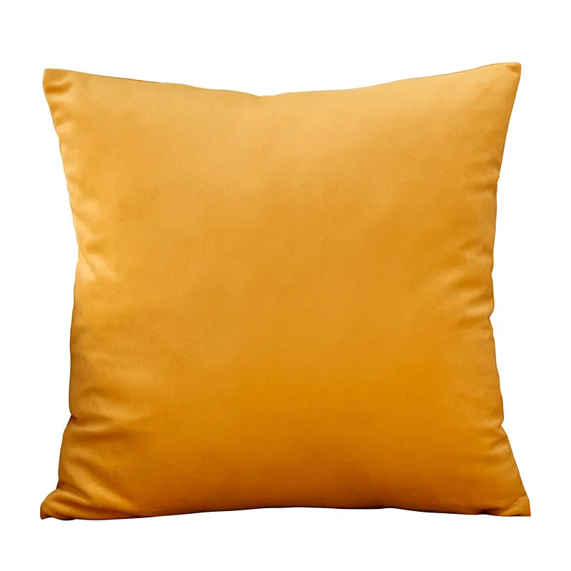 Yellow Velvet Cushion Covers 45x45cm Nordic Home Decor by Axyaa
