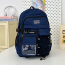 Axyaa Retro Japanese Youth Double Shoulder Backpack for Middle and High School Students