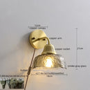 Axyaa Japanese Style Copper Glass LED Wall Lamp for Home Decor