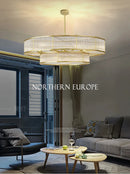 Axyaa Vintage Glass Rod Linear Chandelier - Gold Finish