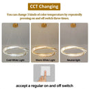 Modern Crystal Circle Pendant Light by Axyaa - Luxury LED Hanging Chandelier for Living Room