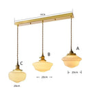 Axyaa Milky White Glass LED Pendant Chandelier