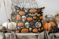Skull Rose Butterfly Pattern Cushion Cover by Axyaa - Sofa Bedroom Car Pillow Cover