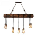 Axyaa Retro Boat Wooden Pendant Lights for Kitchen Island Loft Decor
