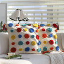 Axyaa Color Dot Tassel Cushion Cover 45x45cm for Living Room Sofa
