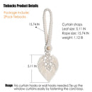 Axyaa Boho Macrame Curtain Tiebacks with Bead Detail - Living Room Accessories
