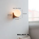 Axyaa Walnut Wood Glass Wall Sconces, Modern Wabi-sabi Design for Home Decor
