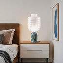 Axyaa Green Marble Table Lamp | Modern & Elegant Room Decor & Bedside Lighting