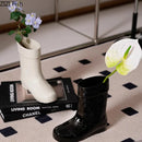 Axyaa Ceramic Boots Vase: Desk, Flowers, Artificial Arrangement for Room Aesthetic Decor