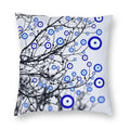 Evil Eye Black Art Cushion Cover Mystery Spirit Pillowcase by Axyaa