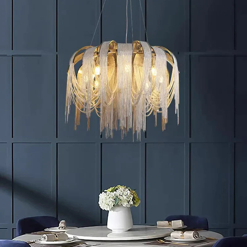 Nordic Pendant Lamp for Dining Room by Axyaa: Indoor Ceiling Lighting Chandelier for Living Room