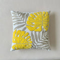 Axyaa Green Leaf Jacquard Embroidered Cushion Cover, 45x45cm