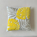 Axyaa Green Leaf Jacquard Embroidered Cushion Cover, 45x45cm