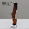 Axyaa Glass Vase Branch Fork Shape Thick Straight Bottle Floral Arrangement Accessories