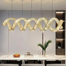 Axyaa LED Chandelier: Modern Luxe Pendant for Home, Office, or Dining Room