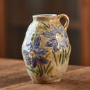 Axyaa Retro Sunflower Earthenware Vase, Japanese Style, Living Room Flower Arrangement