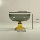 Axyaa Short Stemmed Glassware Grey Yellow Ice Cream Cup Fine Decor