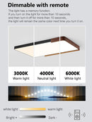 Axyaa LED Walnut Ceiling Lamp - Modern Main Light for Living Room, Bedroom, Study, Restaurant
