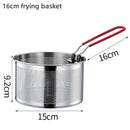 Axyaa Stainless Steel Fry Basket Strainer Spoon for Cooking French Fries