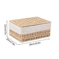 Large Woven Storage Basket Organizer by Axyaa - Home Closet Clothes Box