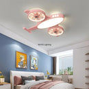 Axyaa Nordic Airplane Fan Light for Kids Room, Modern Ceiling Fixture