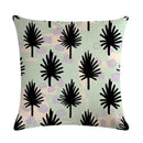 Axyaa Tropical Leaf Flax Pillowcase for Chic Living Room Decor