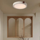 Axyaa Modern Stone Ceiling Lamp with Dimmable White Acrylic Wood Ball