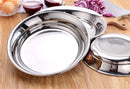 Axya 304 Stainless Steel Soup Fruits Dessert Plate Durable Dish Bowls Kitchen Accessories