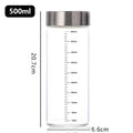 Axyaa Glass Seal Jar Portable Scale Liquid Storage Cup