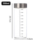 Axyaa Glass Seal Jar Portable Scale Liquid Storage Cup