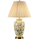 Axyaa Vintage Country Ceramic Bird & Flower Table Lamp