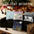 Axyaa Snowy Scene Printed Pillowcases - Christmas Themed Cushion Cover