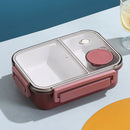 Axyaa Stainless Steel Bento Box: Divided Leakproof Lunch Container for Food Storage